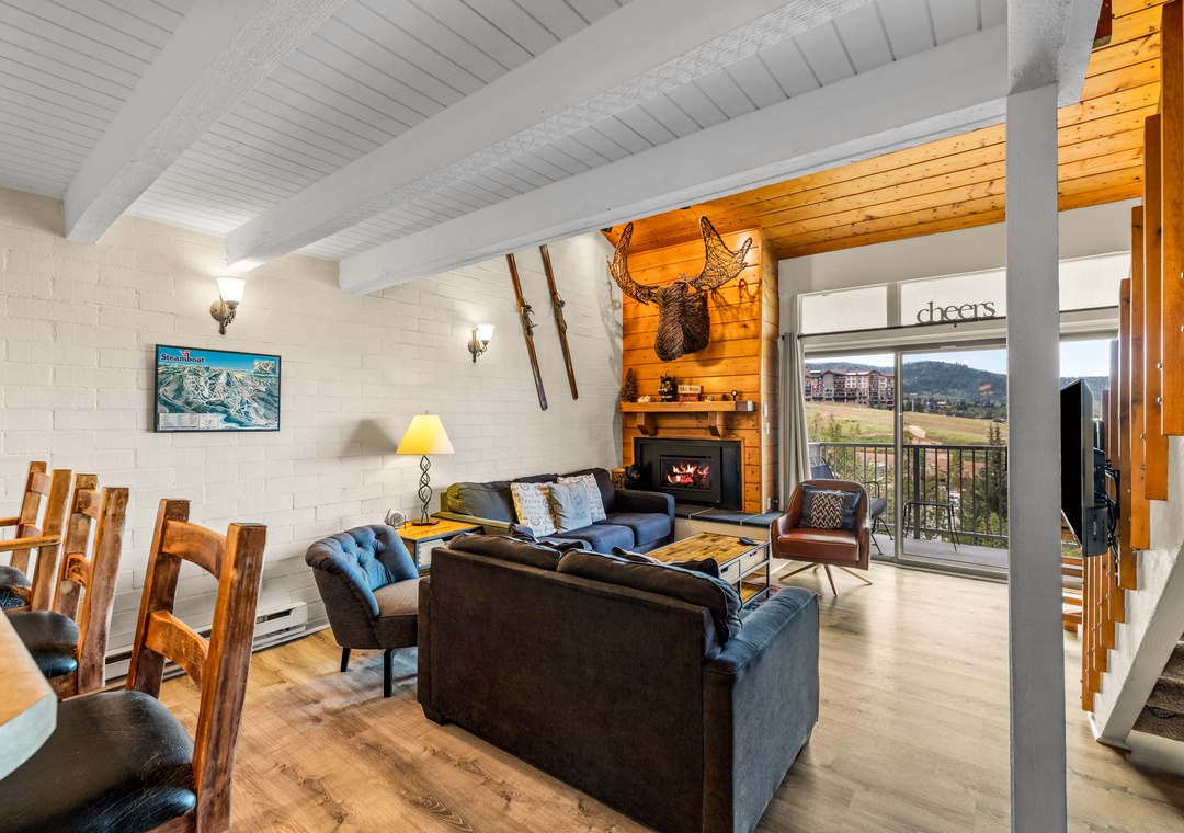 Living Area with Fireplace