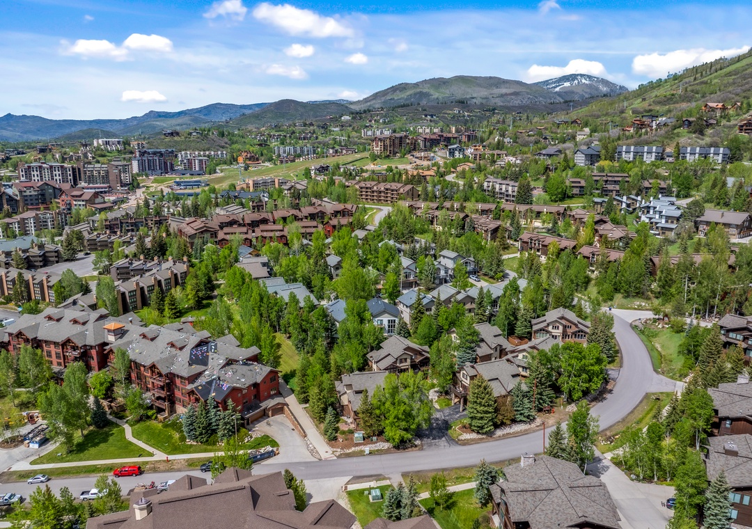 Aerial view of the property
