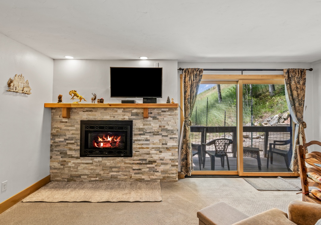 Cozy fireplace