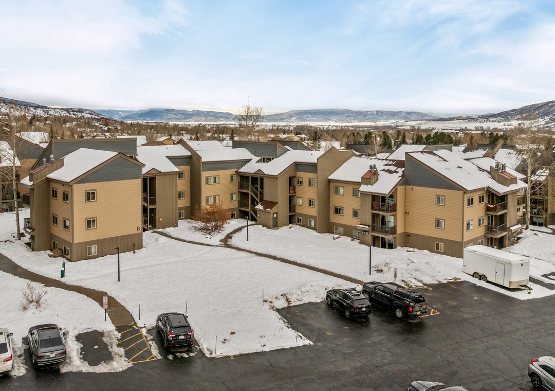 Aerial view of the property