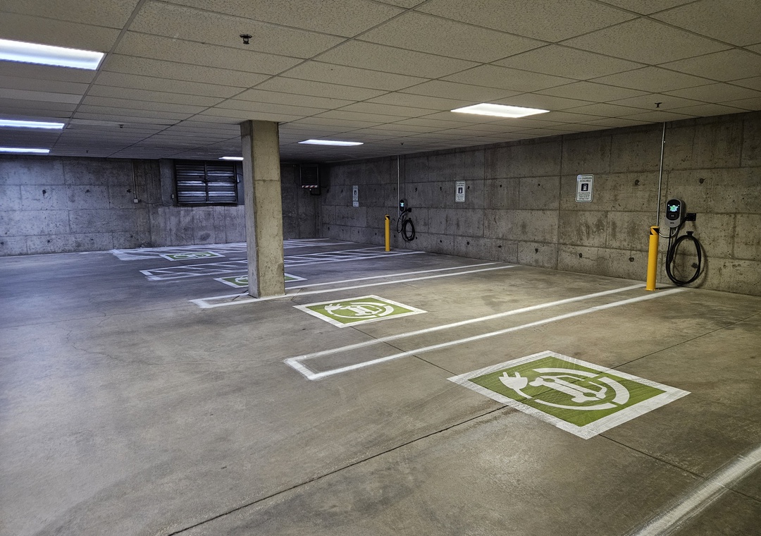 Secure underground parking with dedicated EV charging stations ensures your vehicle is ready for your next adventure.