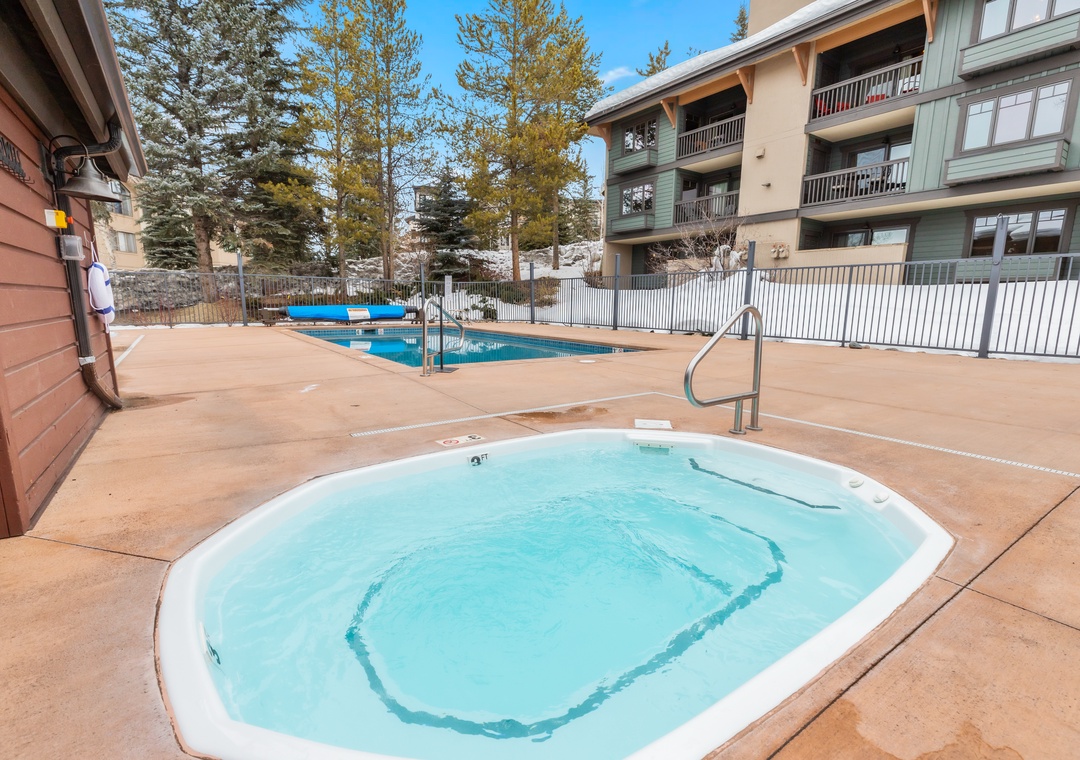 Soak in the hot tub and take a refreshing swim in the pool surrounded by towering pines and mountain air. Your perfect alpine retreat awaits.