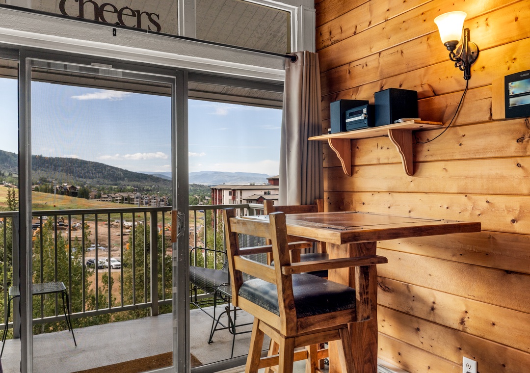 Workspace with stunning mountain views