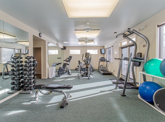 Keep up your workout routine in this well-equipped fitness center featuring modern cardio machines, free weights, and strength training equipment to help you stay active during your stay.