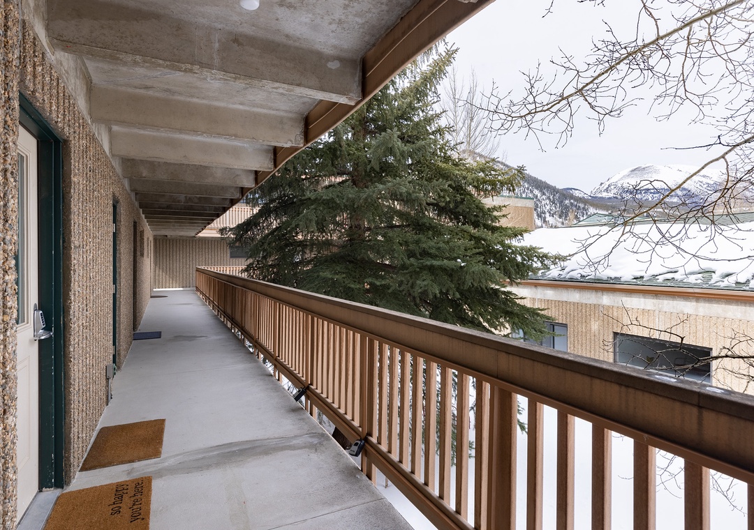 Step onto your private balcony and breathe in the crisp mountain air while taking in stunning Alpine views.