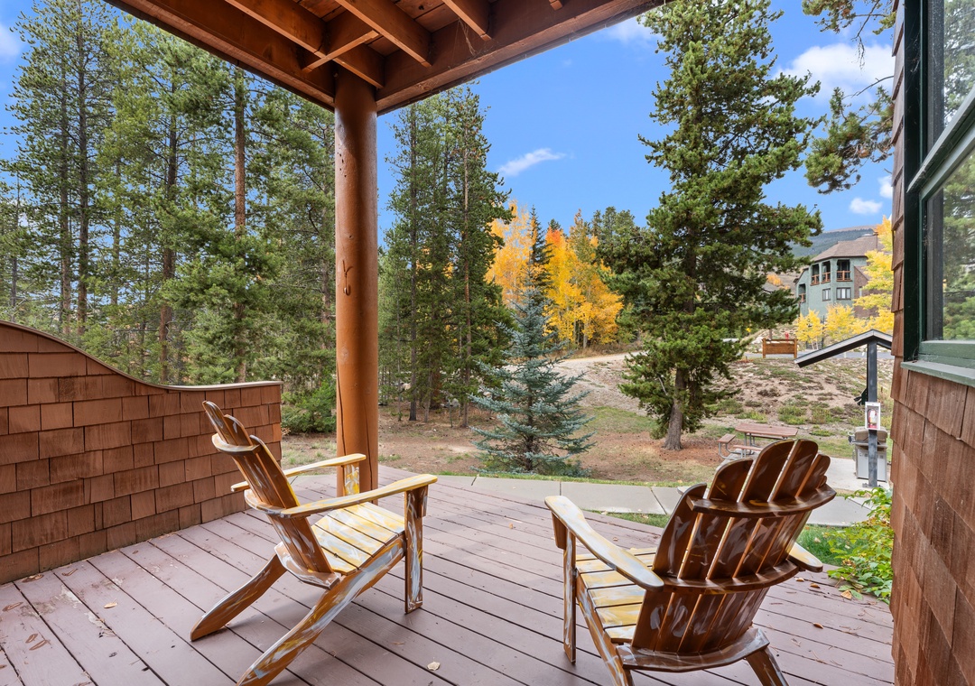 Picture yourself unwinding on your private deck, Adirondack chairs waiting as autumn colors dance across the pines and aspens. The crisp mountain air and peaceful surroundings make this your perfect retreat.