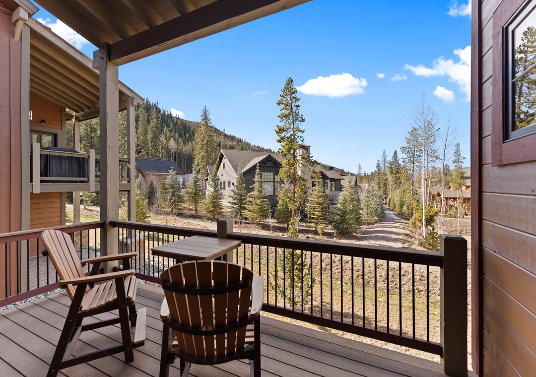 Step onto your private balcony and soak in stunning mountain views with your morning coffee while evergreen forests surround you.