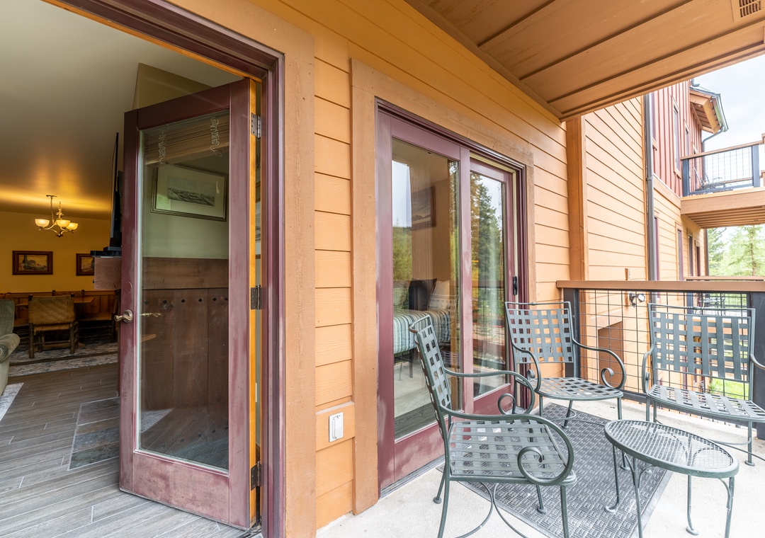 Step onto your private balcony where morning coffee tastes better surrounded by beautiful wood architecture and peaceful views.