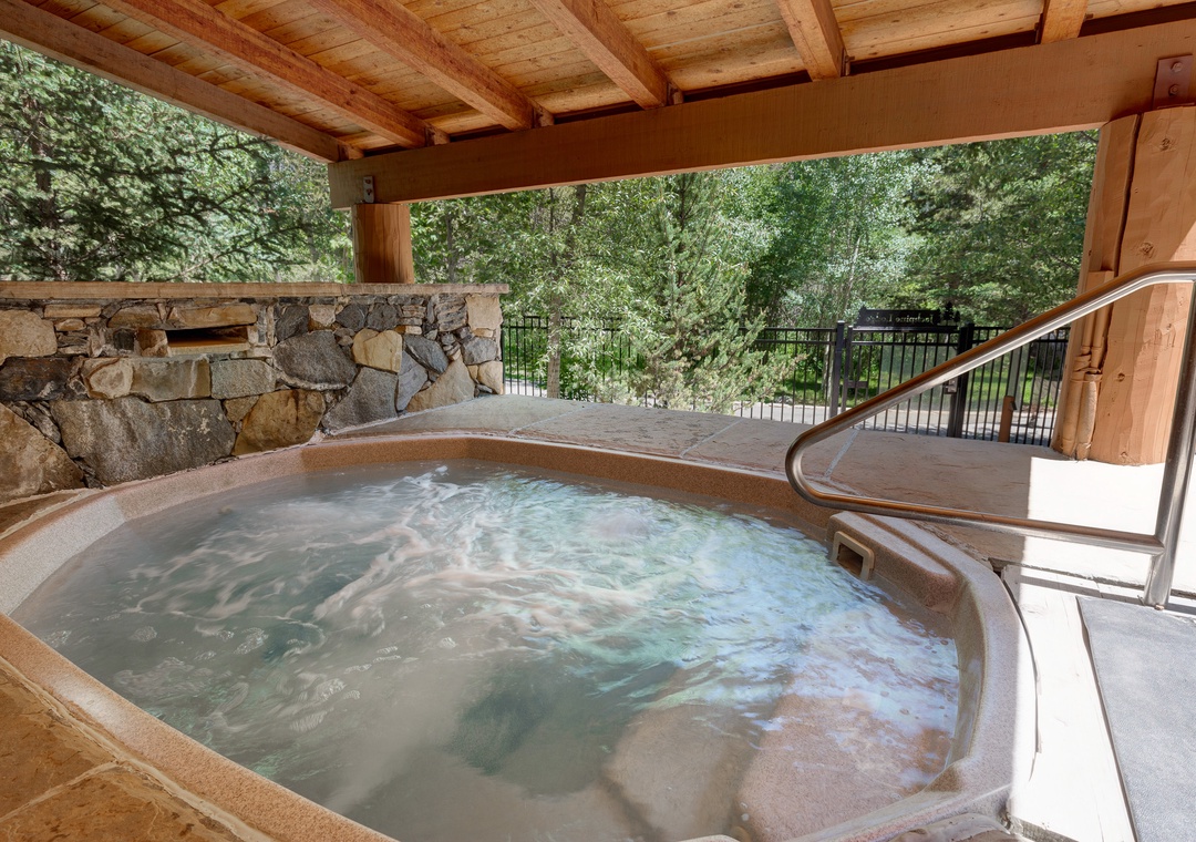 Soak in your private hot tub while surrounded by forest views—your perfect retreat for ultimate relaxation.