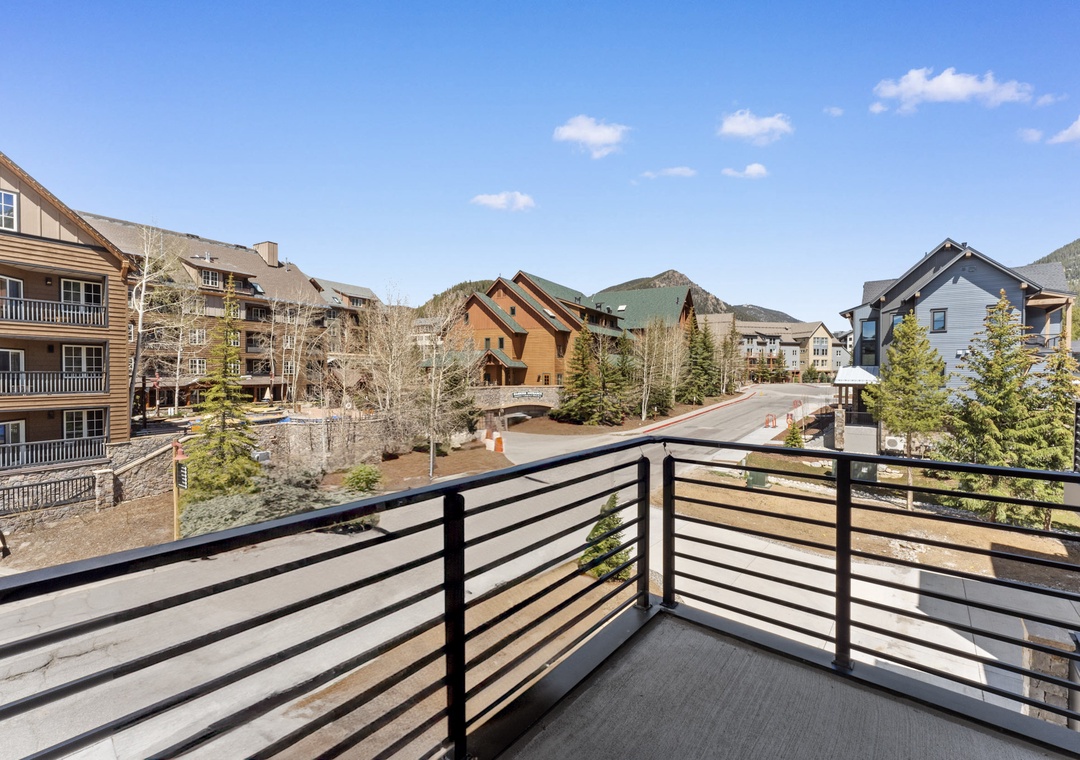 Step onto your private balcony and soak in stunning mountain village views, where fresh alpine air and peaceful surroundings create the perfect retreat.