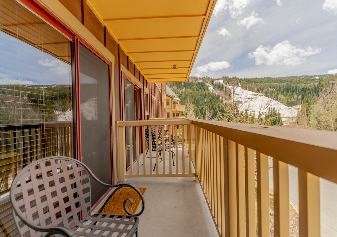 Sip your morning coffee while taking in sweeping mountain and forest views from your private balcony.