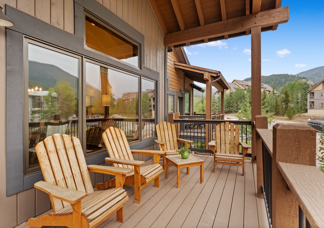 Unwind in these cozy Adirondack chairs on your private deck, surrounded by stunning mountain views and fresh alpine air.