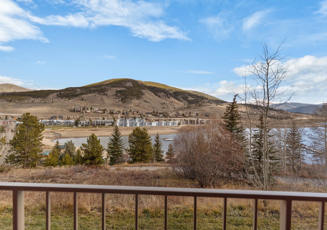 Stunning mountain and lake views stretch across the valley from your private balcony, creating a peaceful retreat.