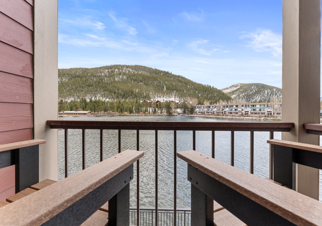 Soak in sweeping lake and mountain views from your private balcony. This tranquil spot is perfect for morning coffee or unwinding after a day of adventure.