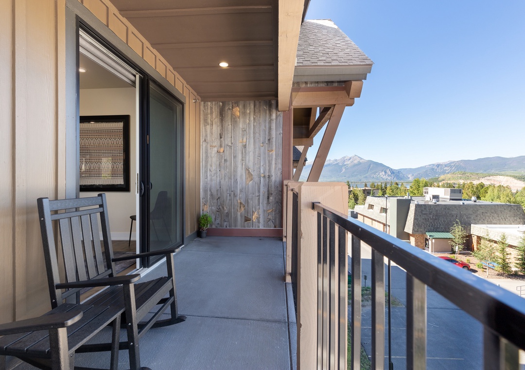 Relax on your private balcony with stunning mountain views, where morning coffee feels extra special.