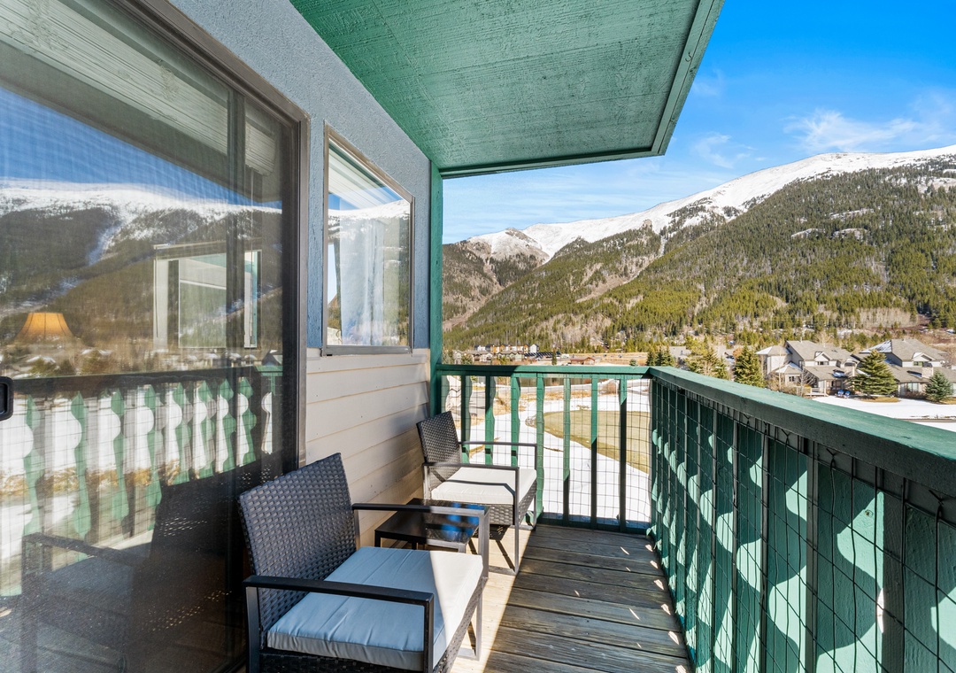 Sip your morning coffee while taking in breathtaking mountain views from your private balcony.
