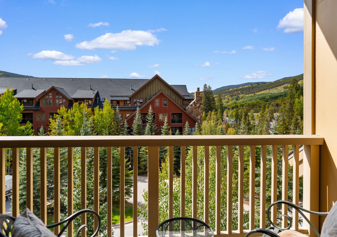 Step onto your private balcony and breathe in the mountain air while taking in the stunning alpine village views.