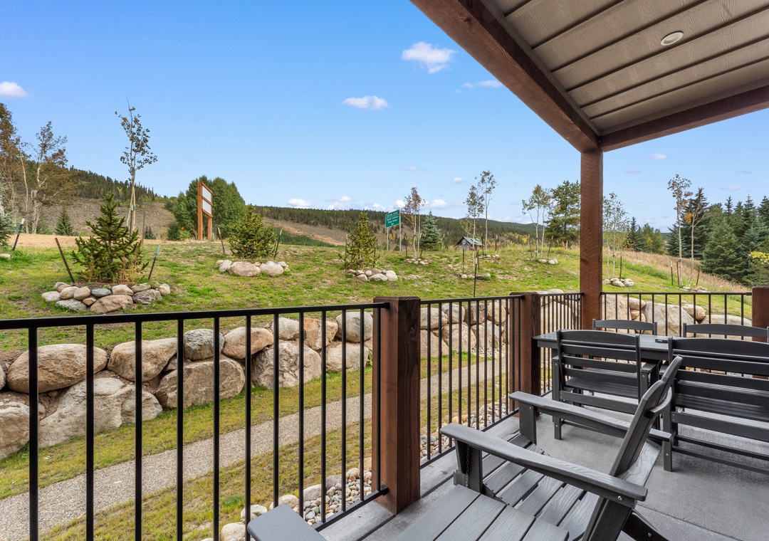 Step onto your private balcony and breathe in the fresh mountain air while enjoying panoramic views of rolling hills and peaceful landscapes.