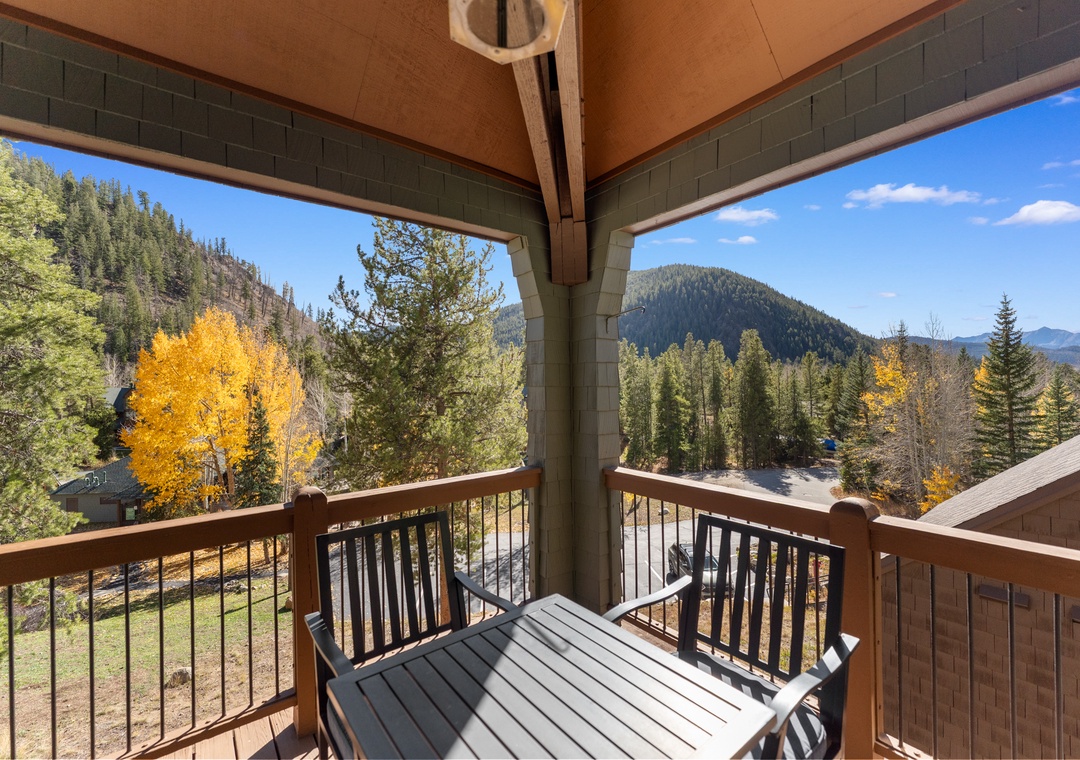 Step onto your private balcony and breathe in the crisp mountain air while golden aspens frame stunning forest views.