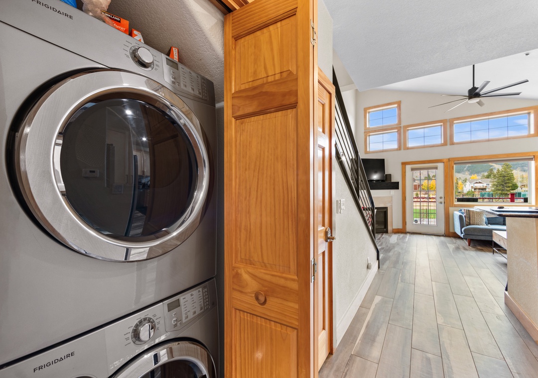 Your own in-unit washer and dryer make packing light a breeze, tucked conveniently near your bright, open living space.
