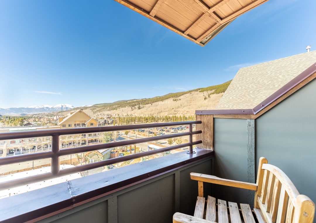 Enjoy panoramic mountain views from your private balcony, perfect for morning coffee while taking in the stunning alpine scenery.