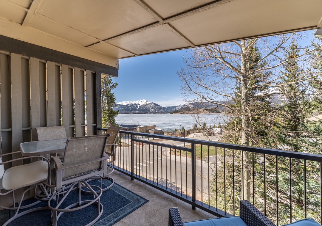 Step onto your private balcony and savor stunning lake and mountain views while enjoying morning coffee in the fresh mountain air.