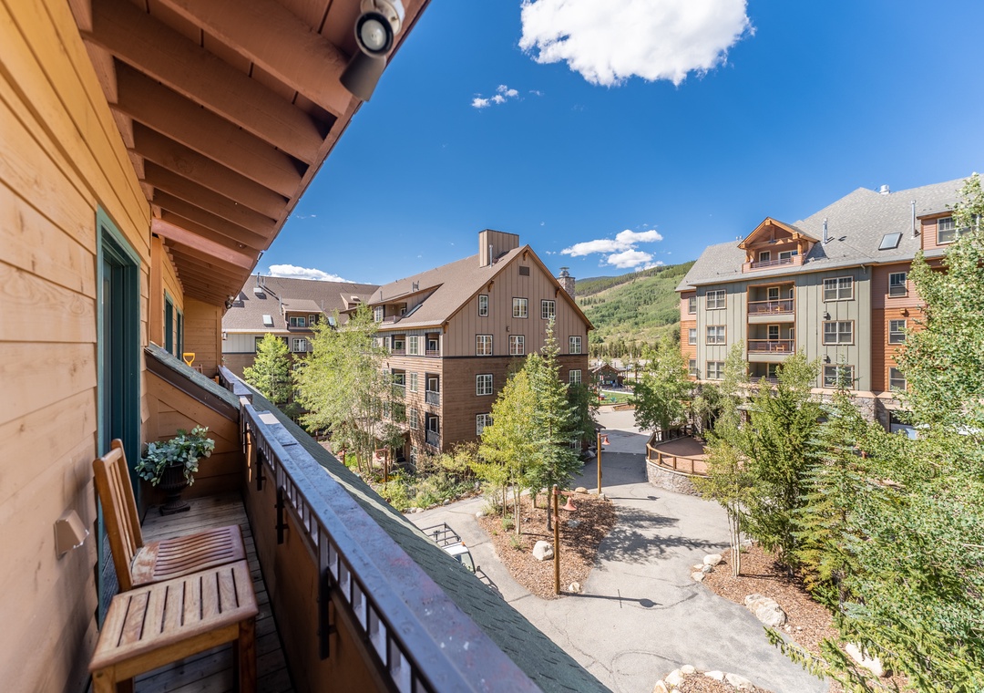 Step onto your private balcony and breathe in the crisp mountain air while enjoying views of the charming alpine village below.