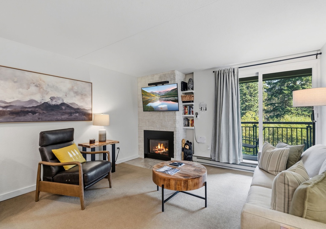 Living Room with Fireplace