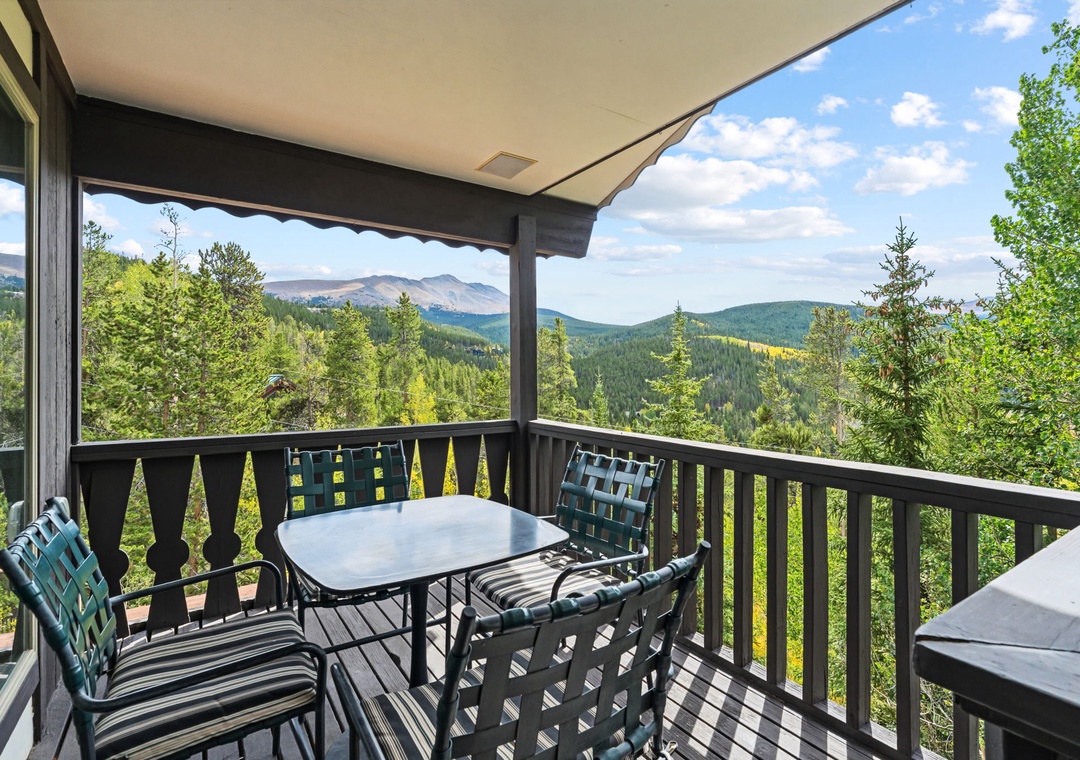 Balcony Seating with Mountain Views