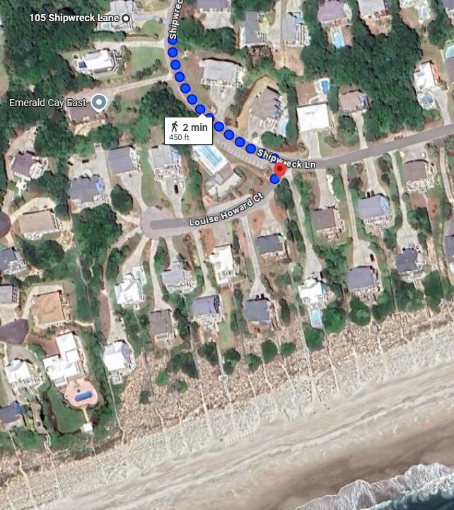 Castaway beach access map 