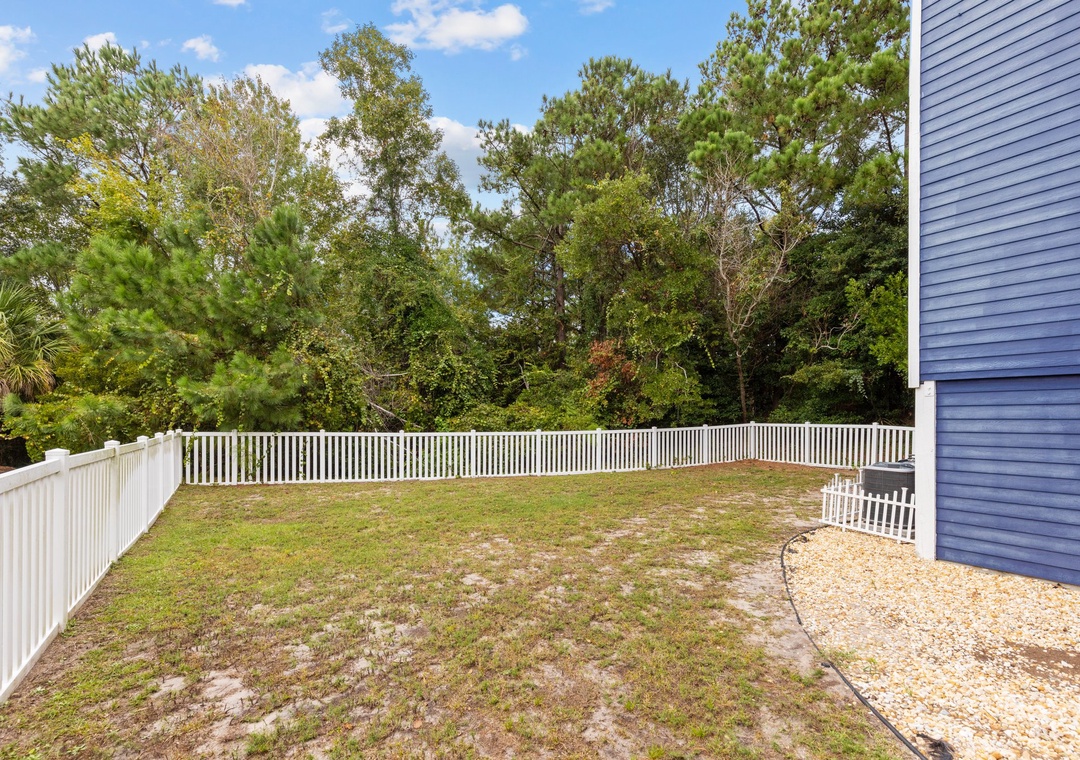 Fenced in Backyard