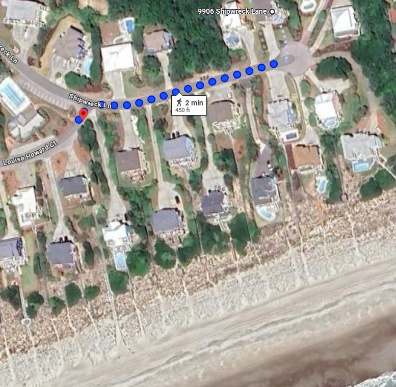 Chateau de Stable beach access map
