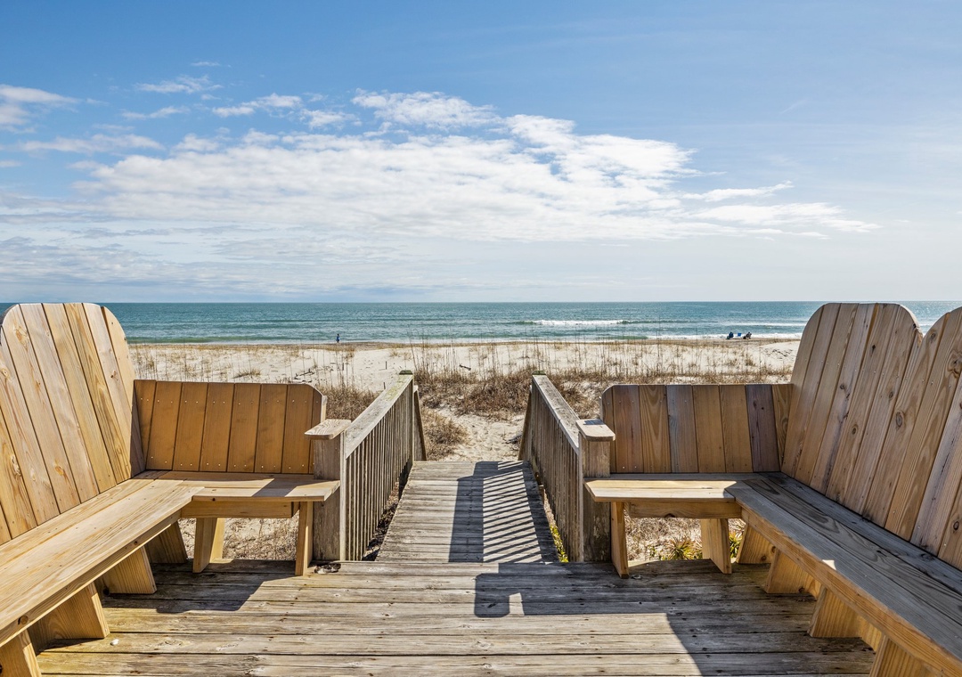 Beach Walkway Sitting Area