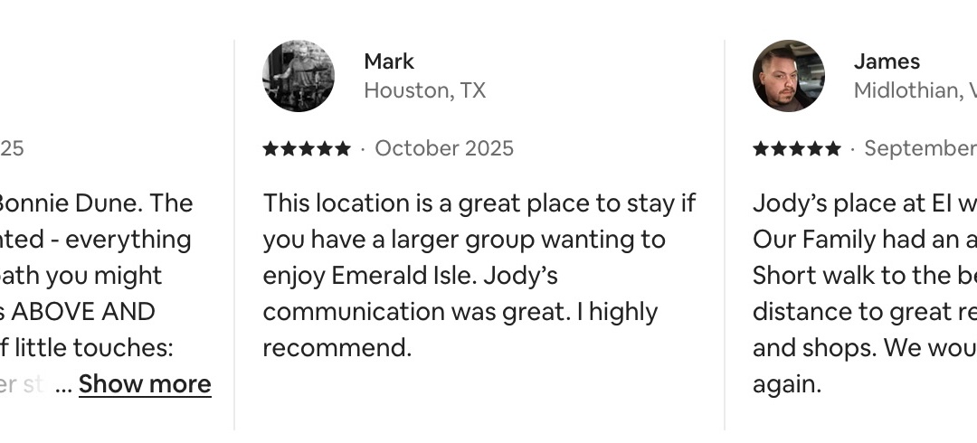 Reviews from previous listing!