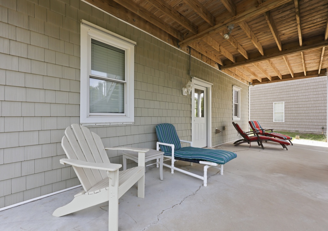 Blue Chair Stays | Covered Porch Seating
