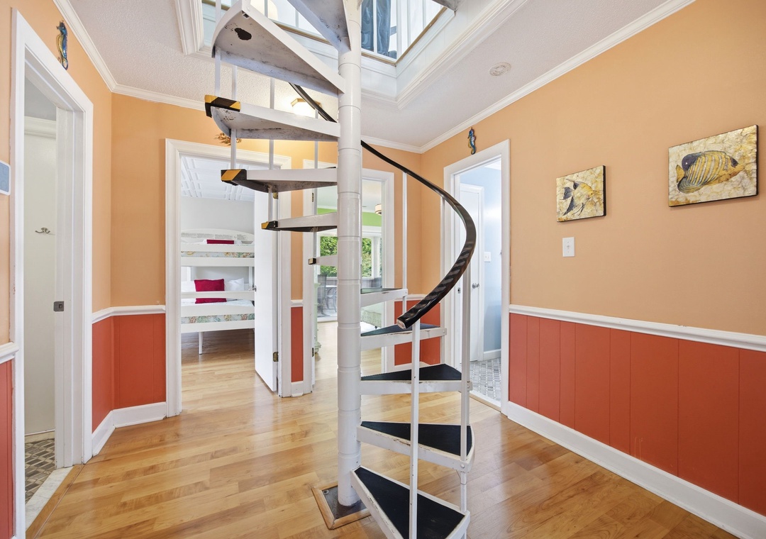 Spiral Stair Case to the Top Floor