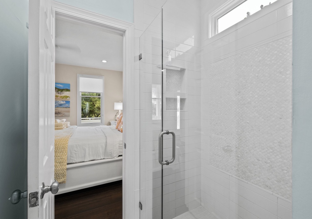 2nd floor connected shower