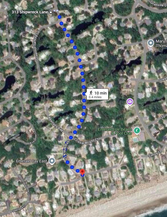 Emerald Sunsets beach access map