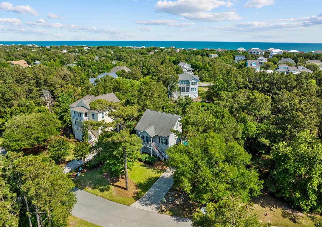 Drone Shot of the home and neighborhood.