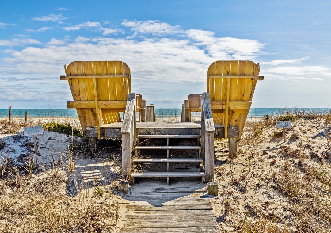 Beach Walkway Sitting Area