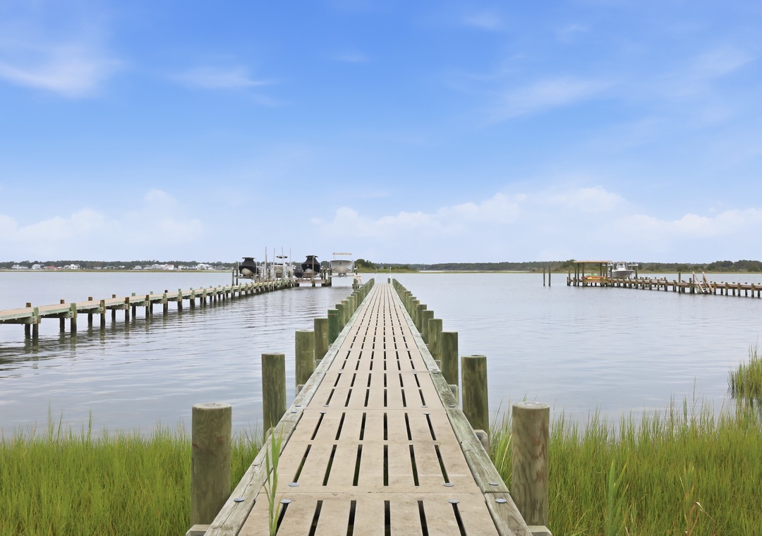 Bogue House | Private Dock on Bogue Sound