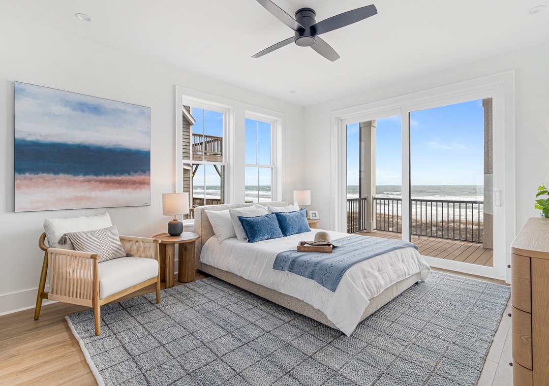 Sea Spray East | Oceanfront Queen Bedroom