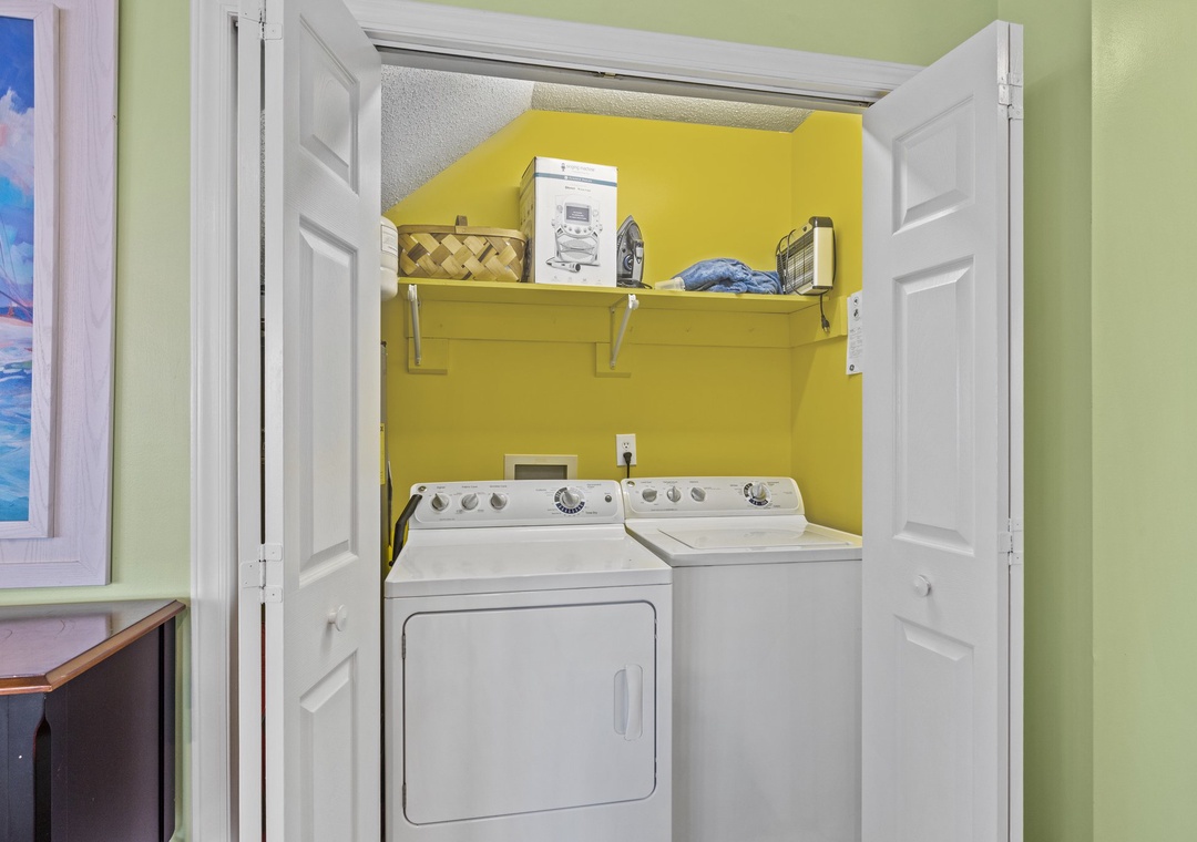 Laundry Area off living room level