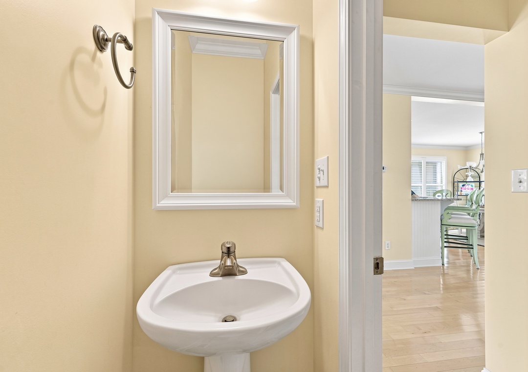 Blue Chair Stays | Half Bathroom