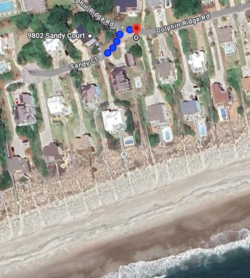 Southern Shores beach access map