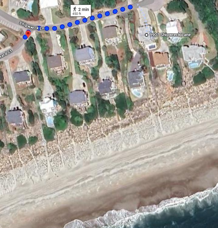 Heels in the Sand beach access map