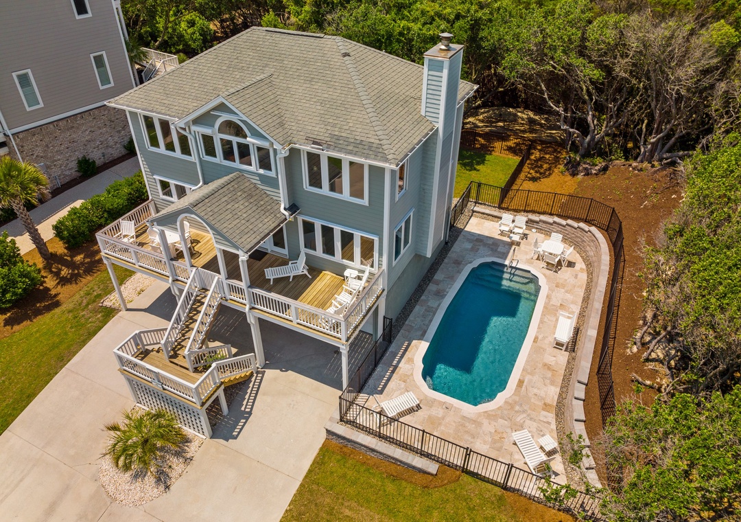 Aerial View of House