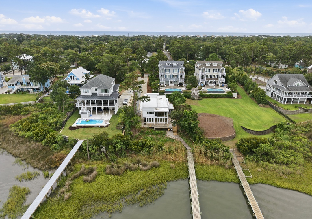 Bogue House | Soundfront Aerial View