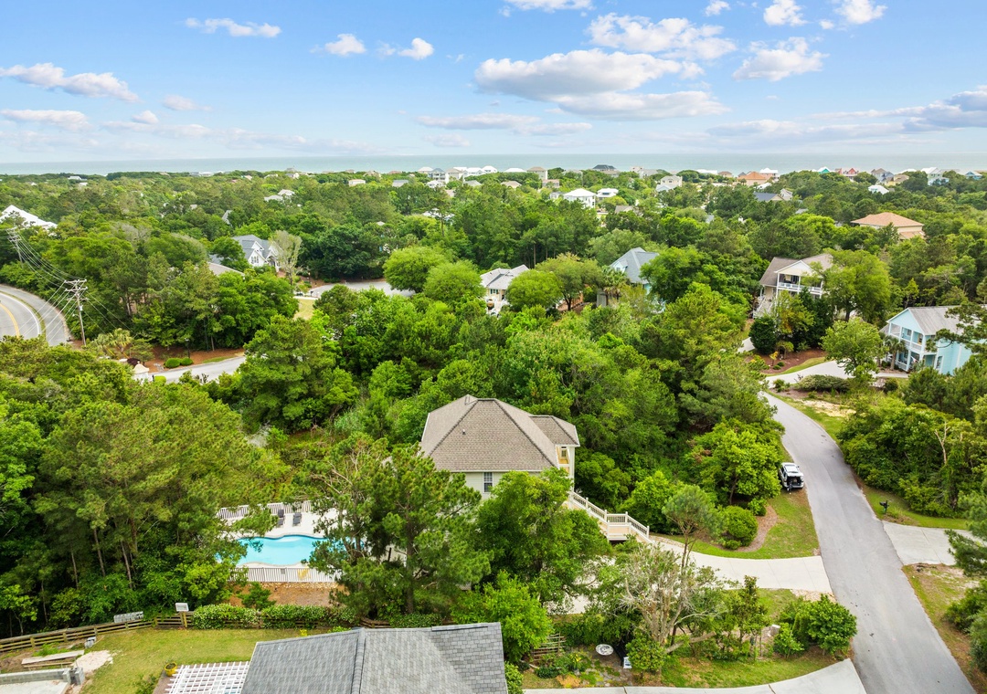 Drone Shot of the home and neighborhood