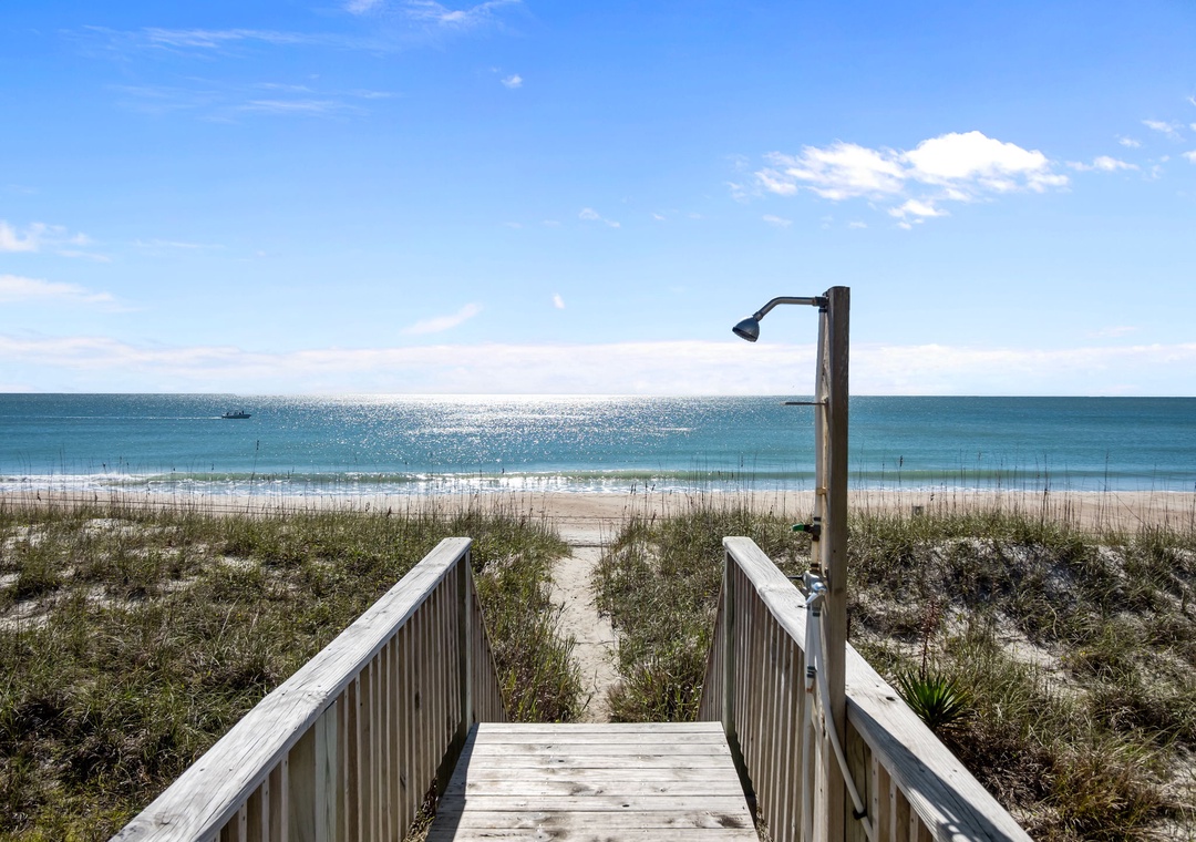 Beach Walkway and Rinse Shower